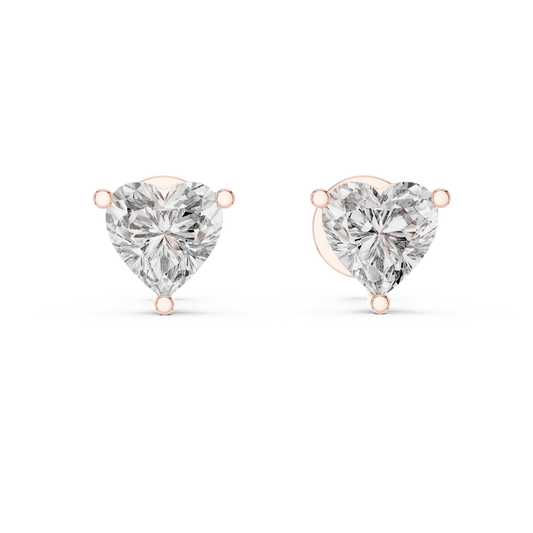 Diamond stud earrings "Heart"