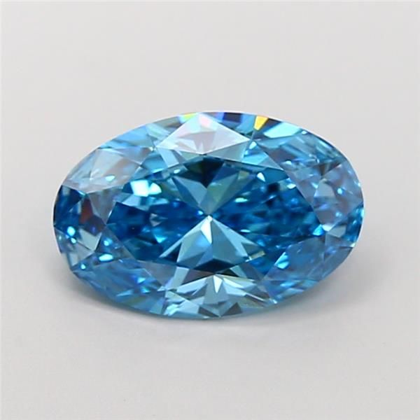Lab Diamond IGI - Vivid Blue / Oval cut / 1.00 carat / VS1