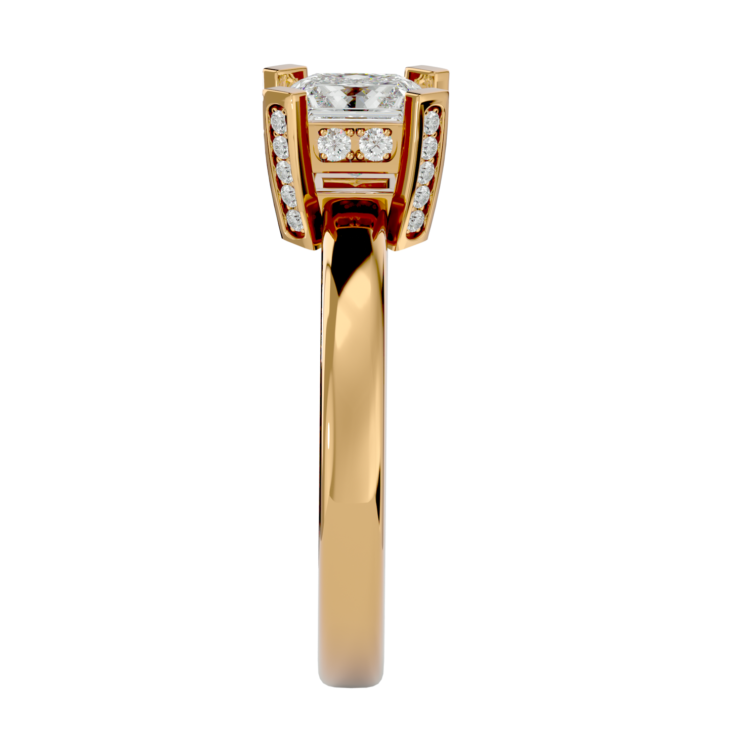 Princess 1.15ct & smalls - 5.5 grams