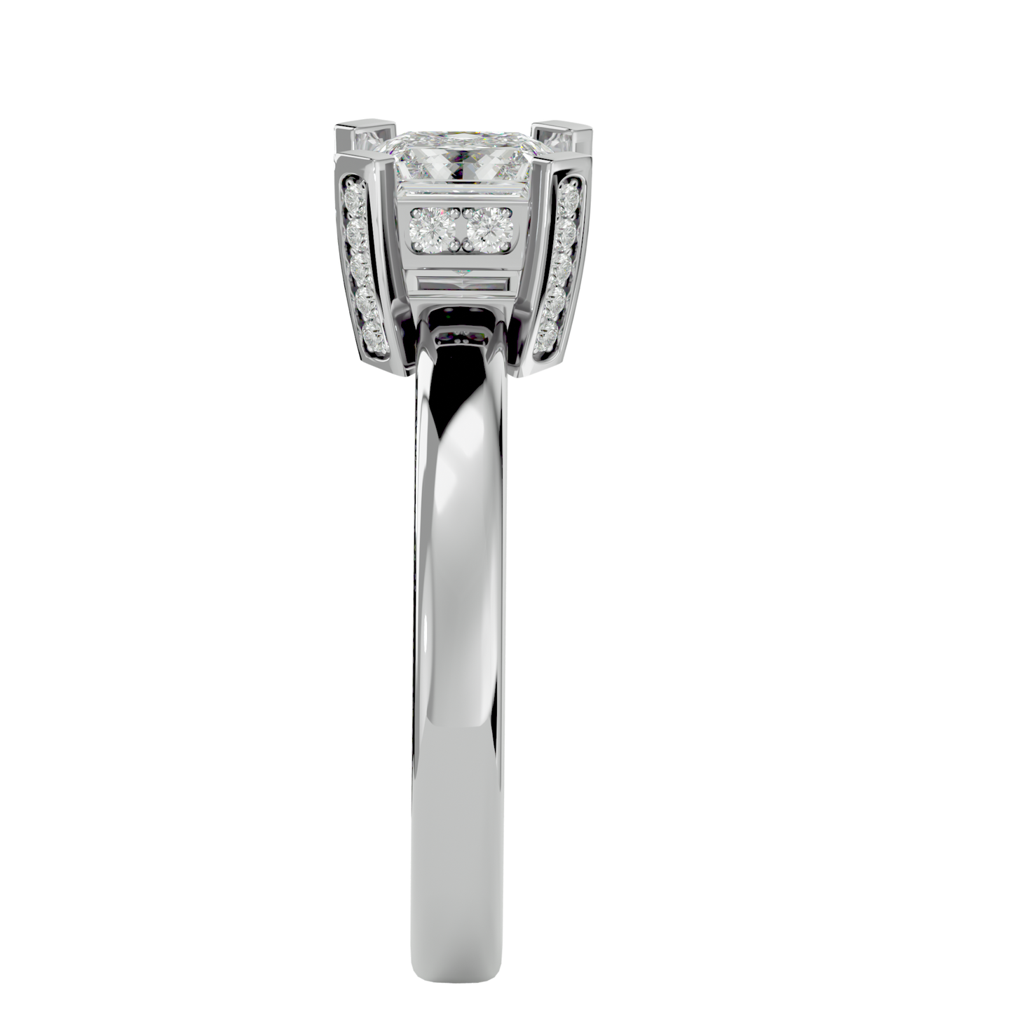 Princess 1.15ct & smalls - 5.5 grams