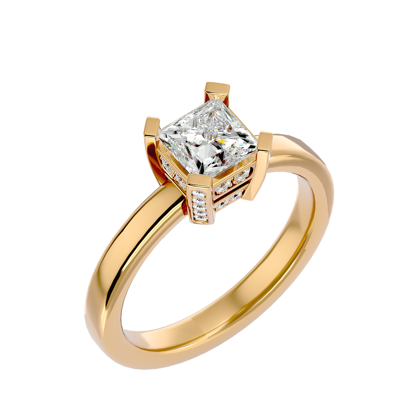 Princess 1.15ct & smalls - 5.5 grams