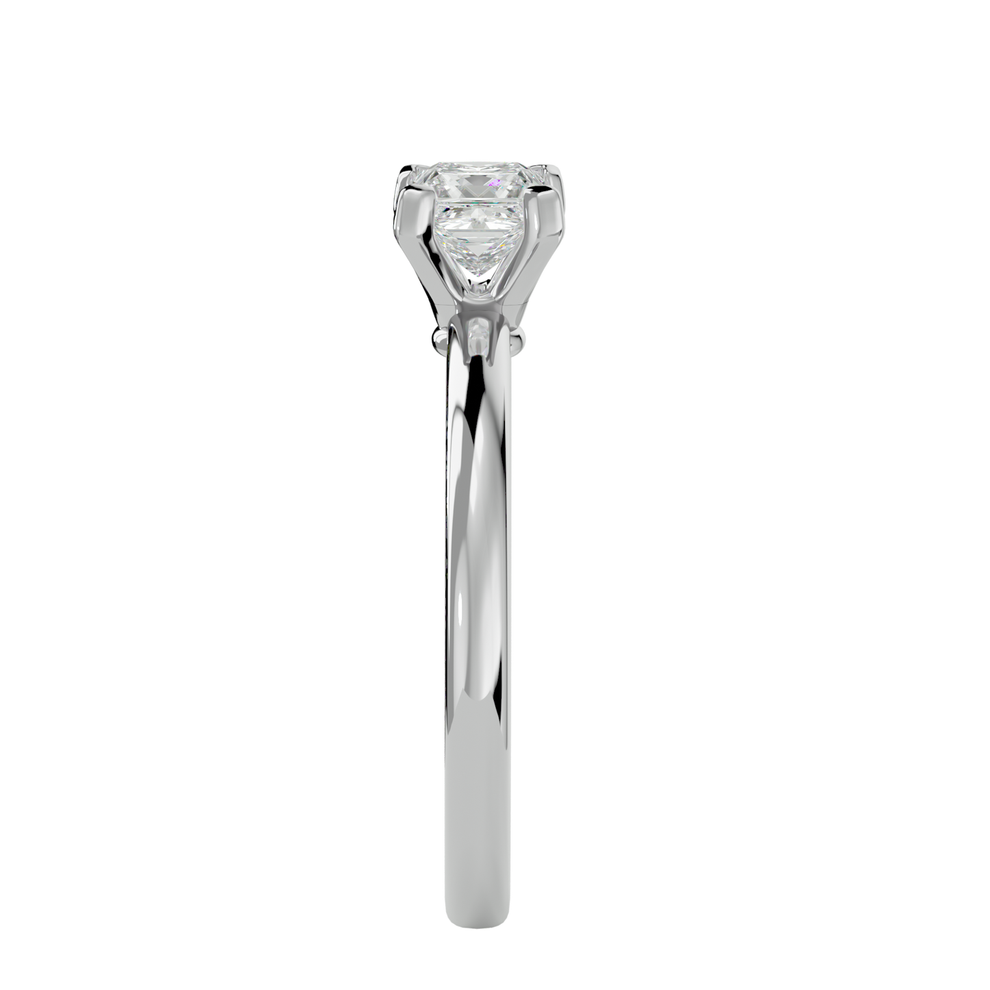 Princess 0.80ct + 2 small - 3.7 grams