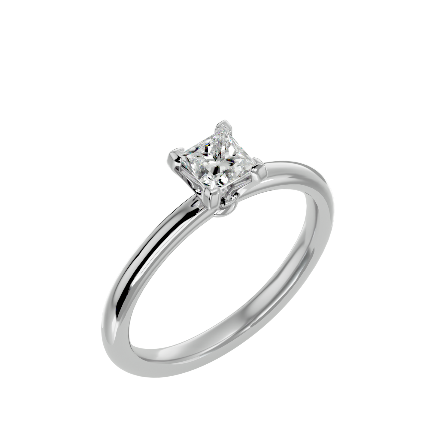 Princess 0.80ct + 2 small - 3.7 grams