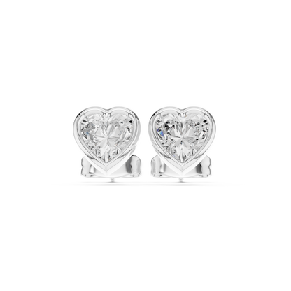 Diamond stud earrings "Heart"
