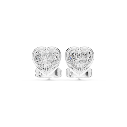 Diamond stud earrings "Heart"
