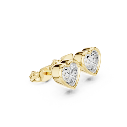 Diamond stud earrings "Heart"