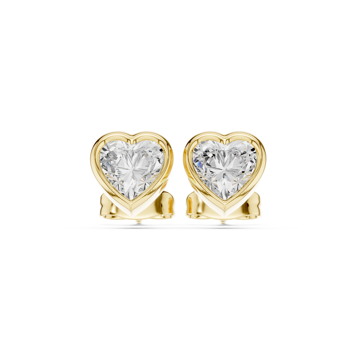 Diamond stud earrings "Heart"