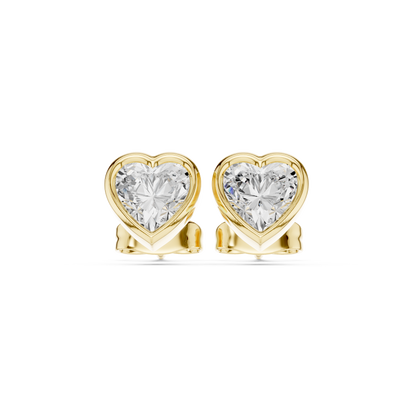 Diamond stud earrings "Heart"