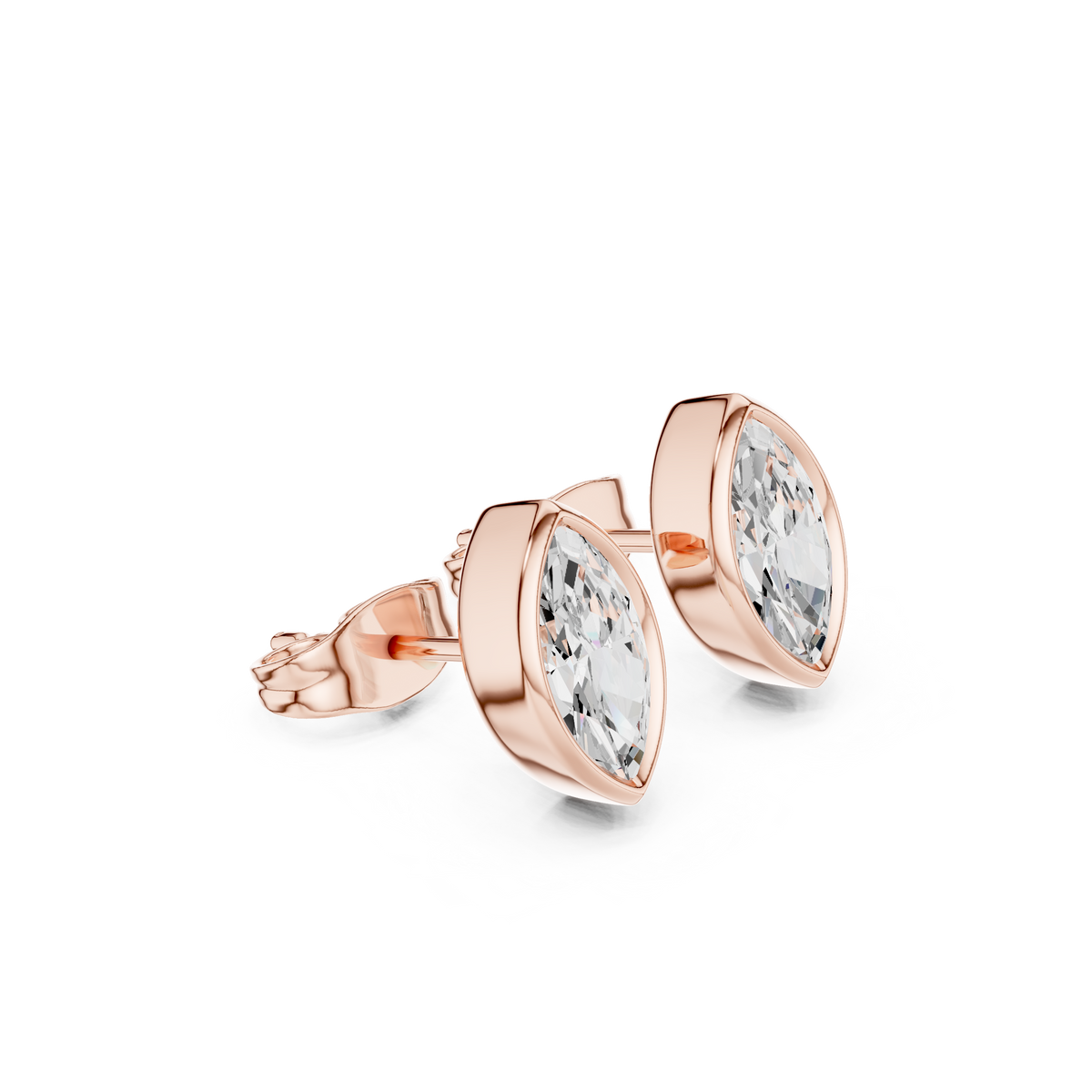 Zelta dimanta auskari "Marquise"