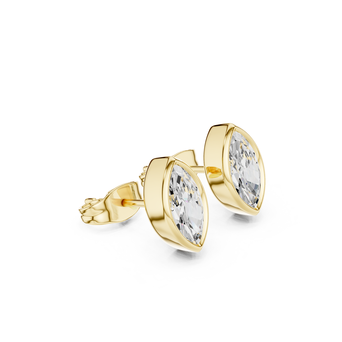 Zelta dimanta auskari "Marquise"