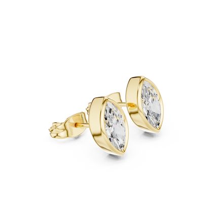 Zelta dimanta auskari "Marquise"