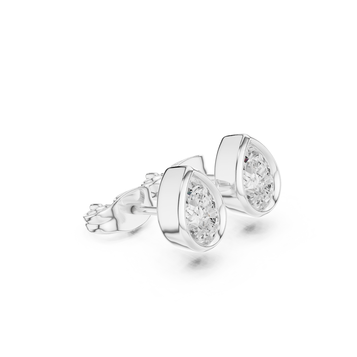 Diamond stud earrings "Pear"