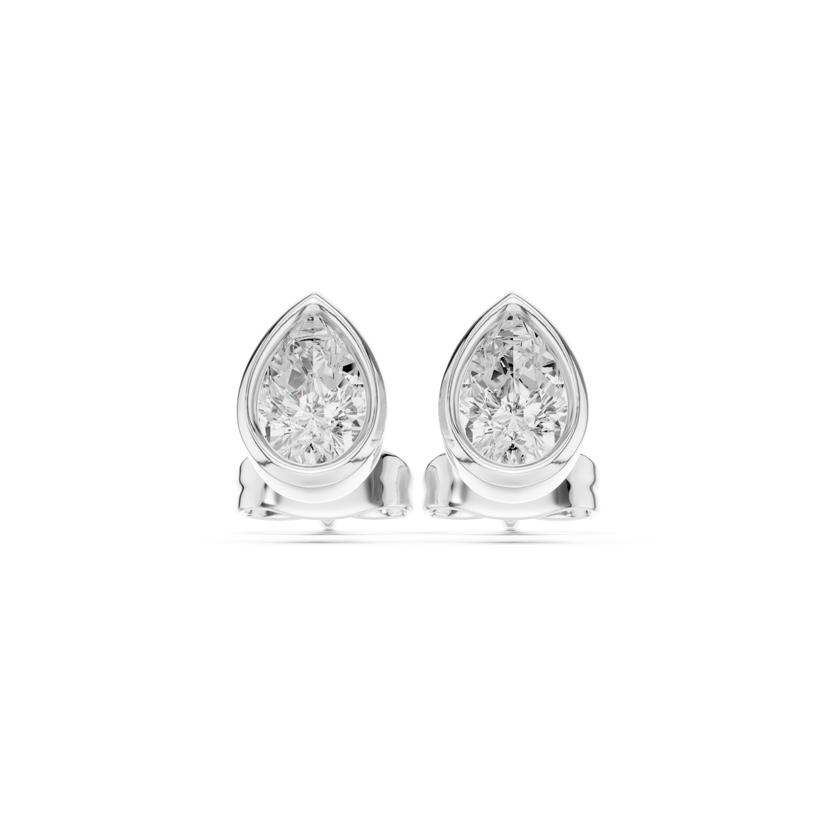 Diamond stud earrings "Pear"