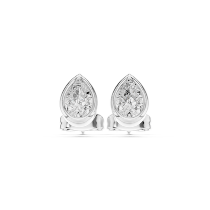Diamond stud earrings "Pear"