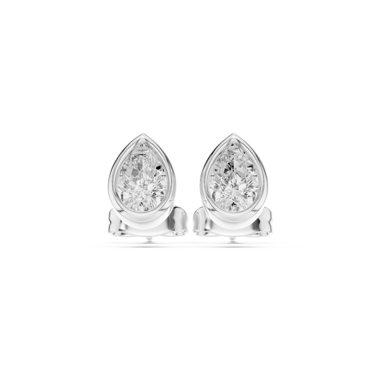 Diamond stud earrings "Pear"