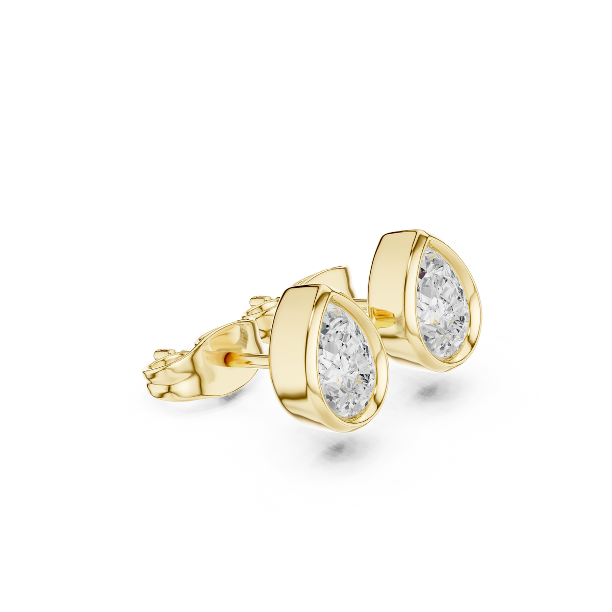 Diamond stud earrings "Pear"