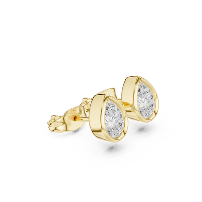 Diamond stud earrings "Pear"