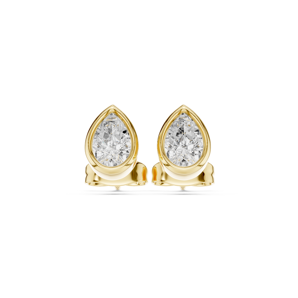 Diamond stud earrings "Pear"