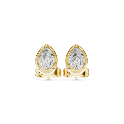 Diamond stud earrings "Pear"