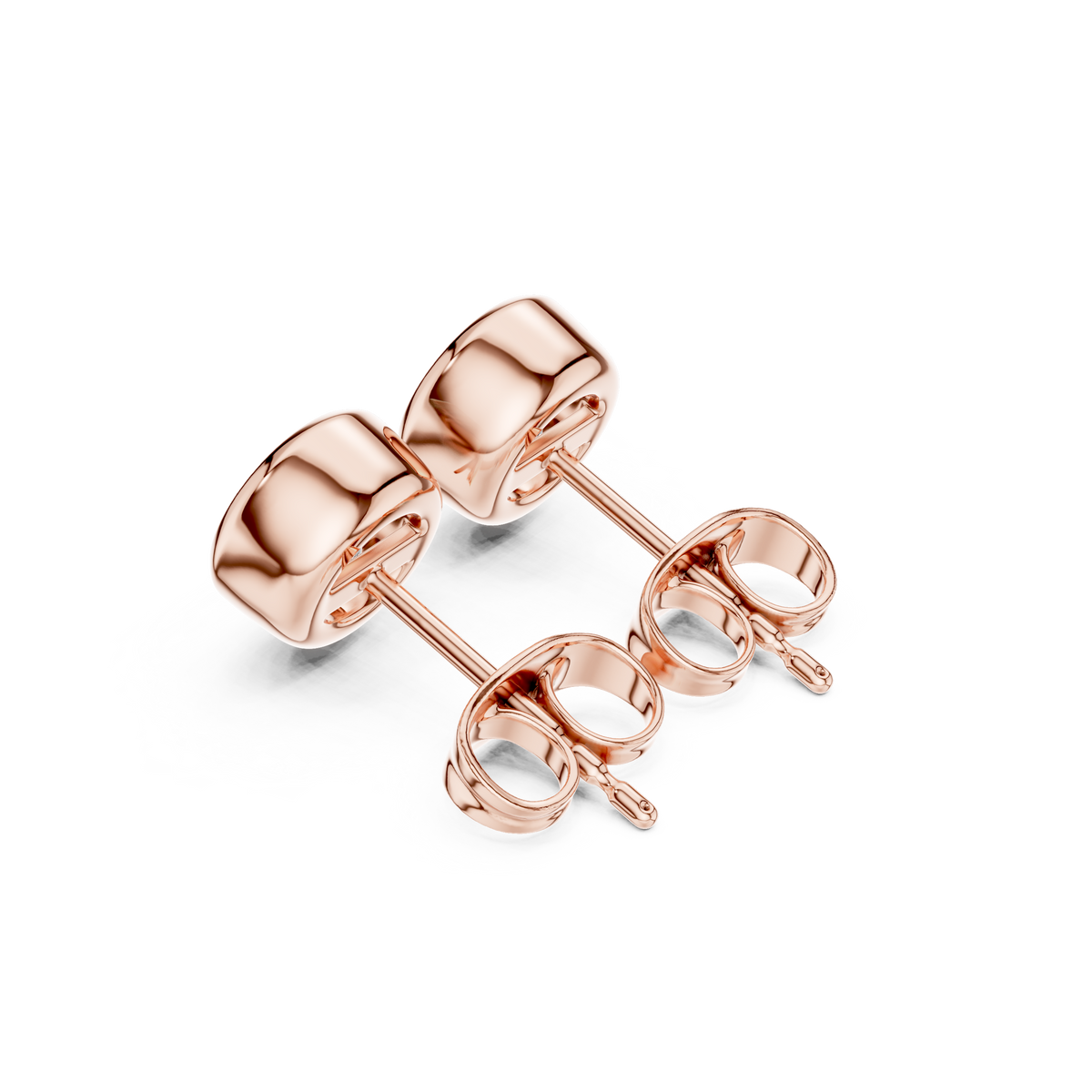 Diamond stud earrings "Round"