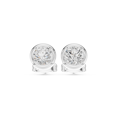 Diamond stud earrings "Round"