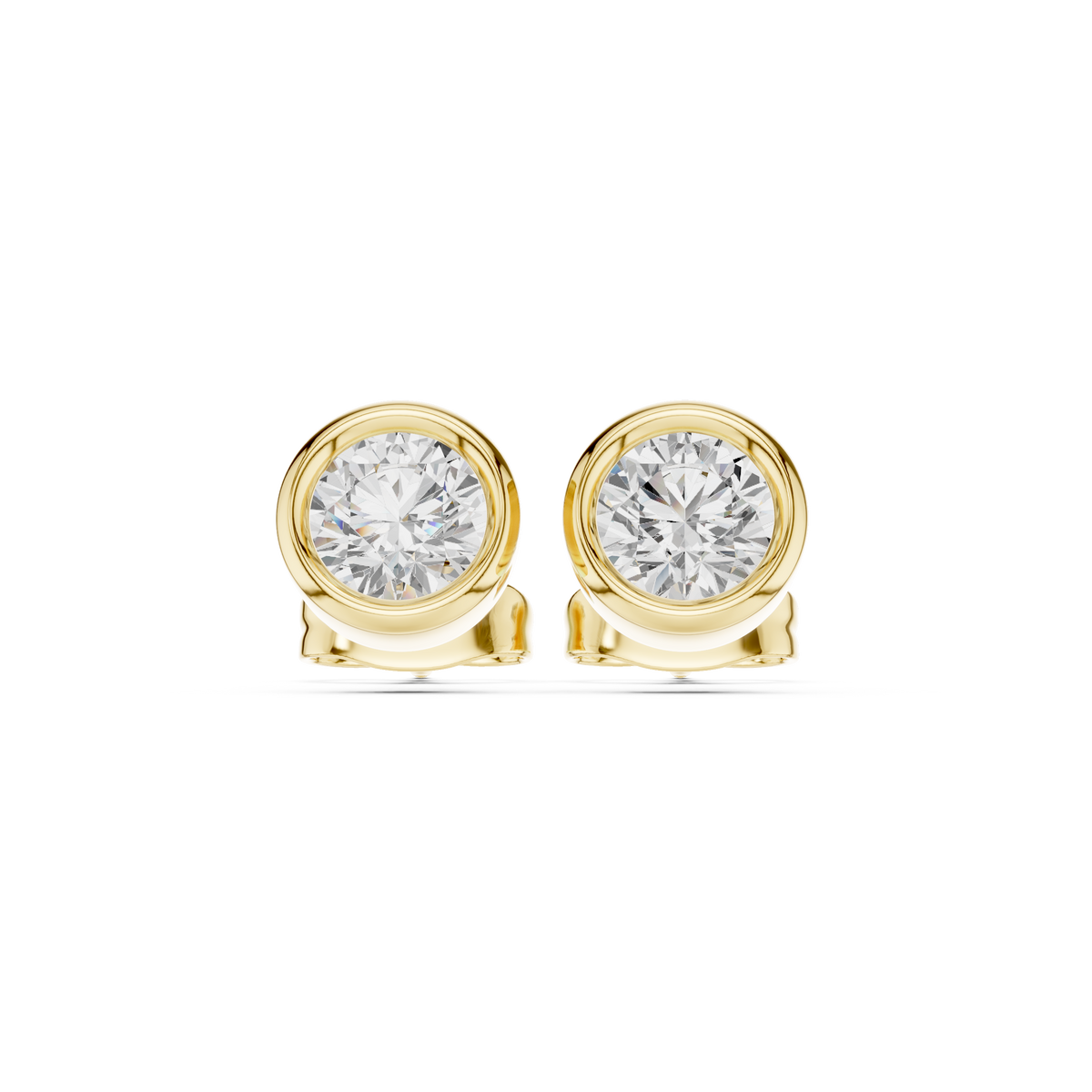 Diamond stud earrings "Round"