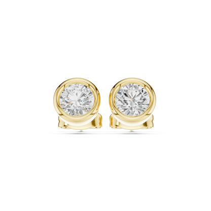 Diamond stud earrings "Round"