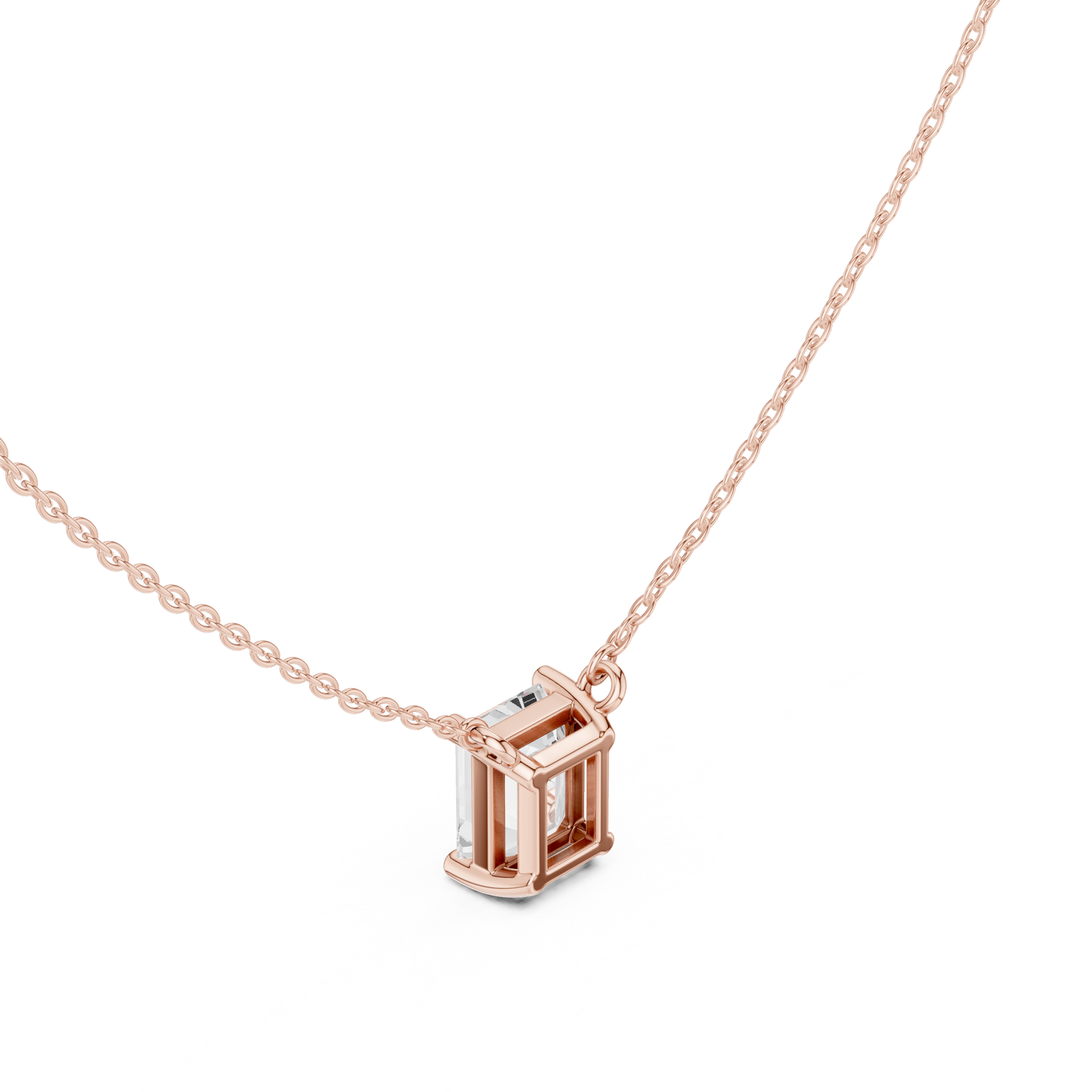 Zelta kaklarota ar briljantu "Emerald" atvērtā ietvarā