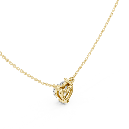 Zelta kaklarota ar briljantu "Heart" atvērtā ietvarā