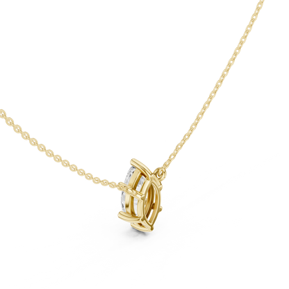 Zelta kaklarota ar briljantu "Marquise" atvērtā ietvarā