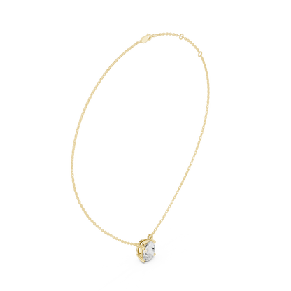 Zelta kaklarota ar briljantu "Oval" atvērtā ietvarā
