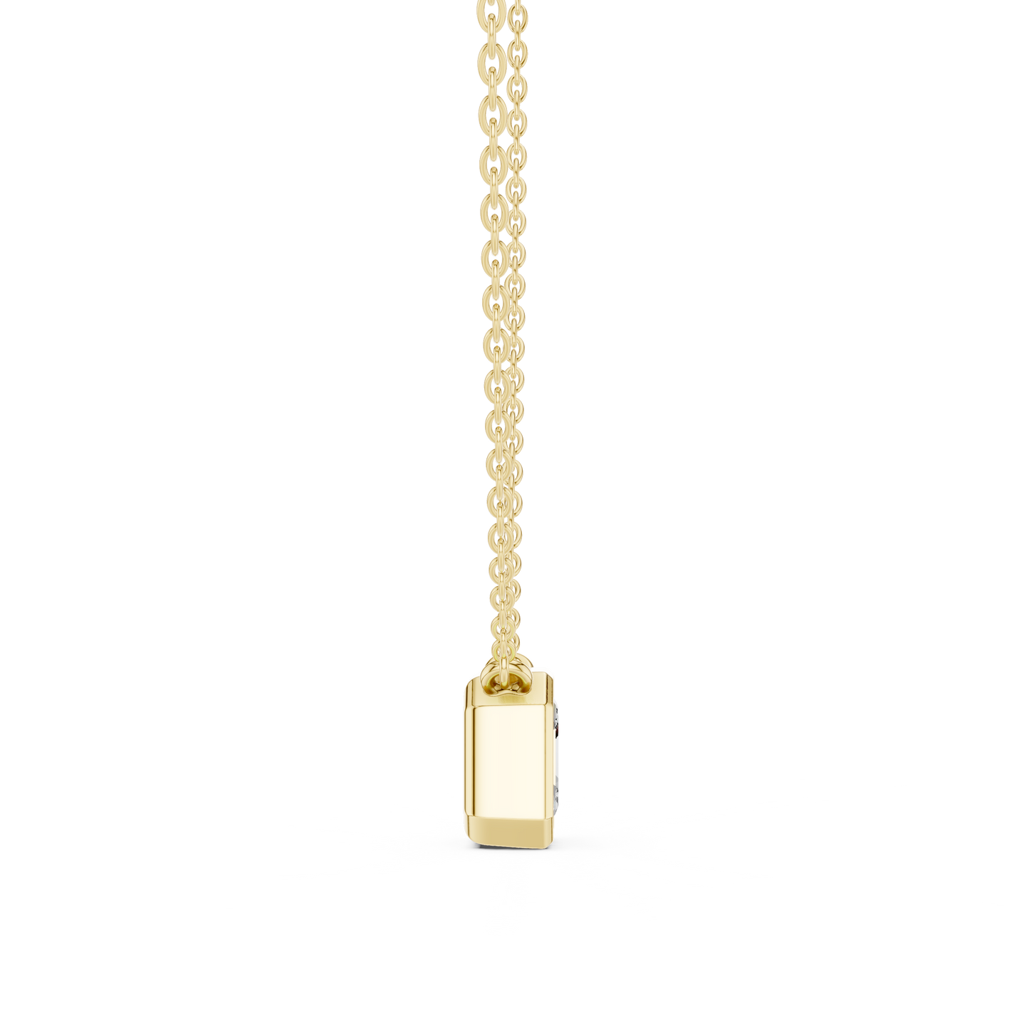 Zelta kaklarota ar briljantu "Asscher" slēgtā ietvarā