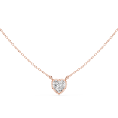 Zelta kaklarota ar briljantu "Heart" slēgtā ietvarā