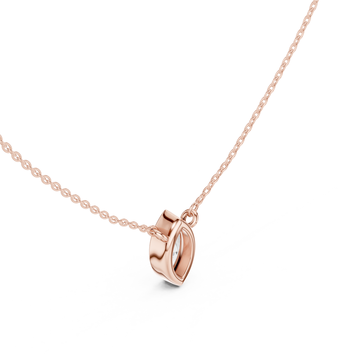 Zelta kaklarota ar briljantu "Marquise" slēgtā ietvarā