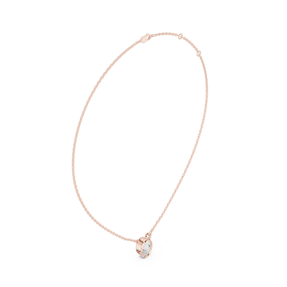 Zelta kaklarota ar briljantu "Oval" slēgtā ietvarā