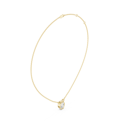 Zelta kaklarota ar briljantu "Oval" slēgtā ietvarā