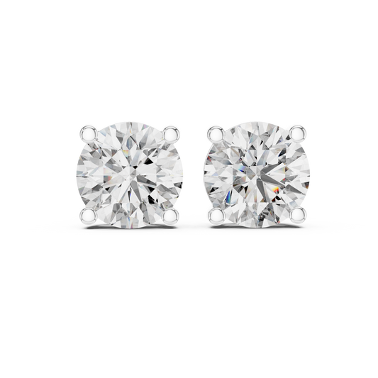 Diamond stud earrings "Round"
