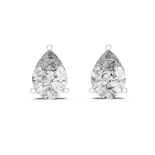 Diamond stud earrings "Pear"