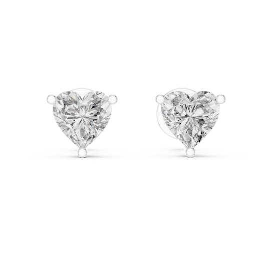 Diamond stud earrings "Heart"
