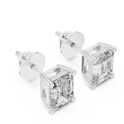 Zelta auskari nagliņas ar briljantiem "Emerald"