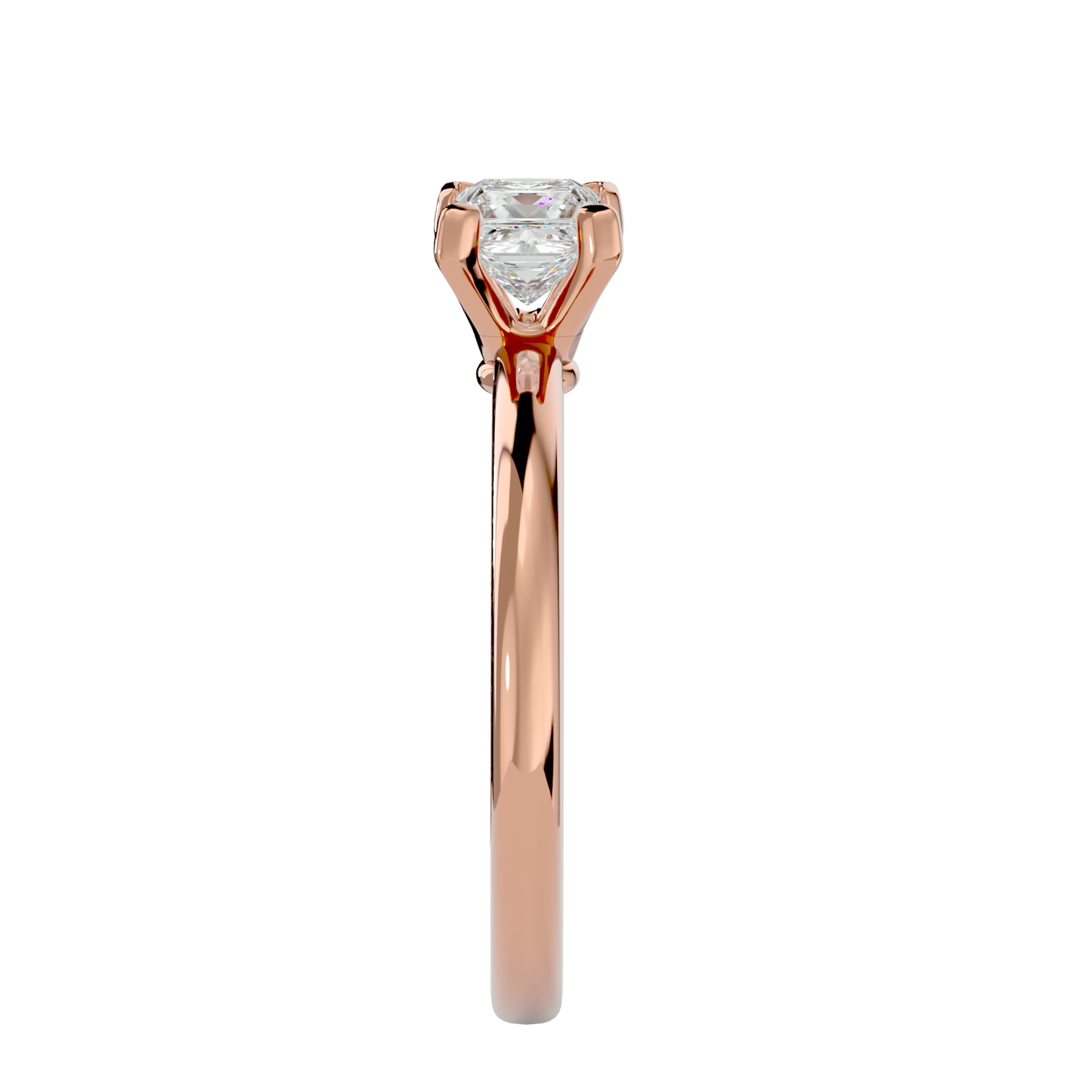 Princess 0.80ct + 2 small - 3.7 grams