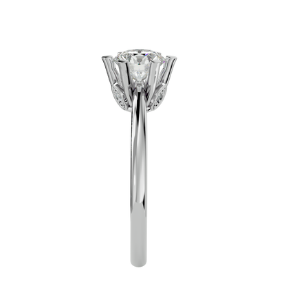 Round 1.00ct + 2 smalls - 3.2 grams